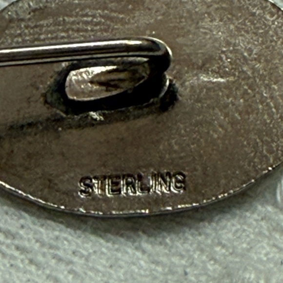 Vintage Sterling Scroll and Floral Stick pin - Picture 3 of 4